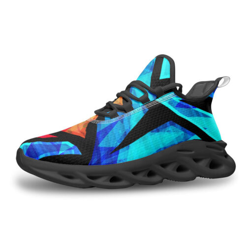 Neon Geometric Grunge Sports Shoes