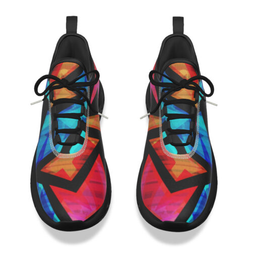 Neon Geometric Grunge Sports Shoes - Image 4