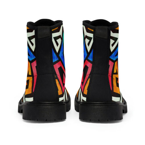 Grunge Colored Graffiti Canvas Boots - Image 5