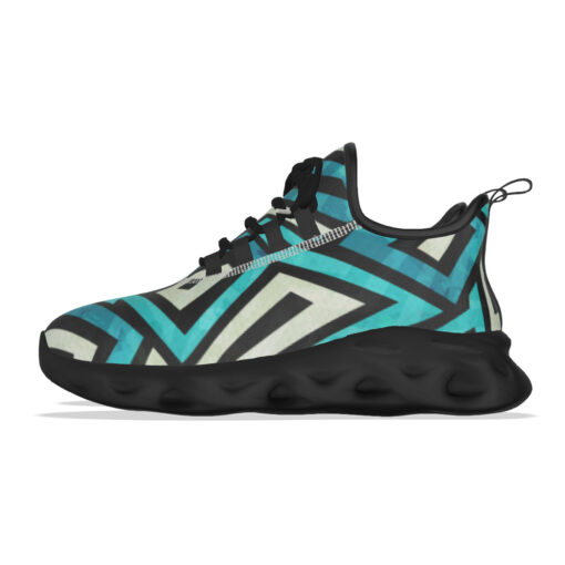 Blue Maze Grunge Effect Sports Shoes - Image 7