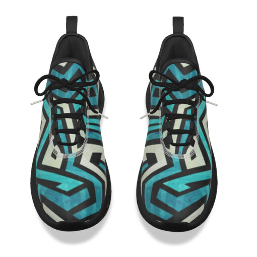 Blue Maze Grunge Effect Sports Shoes - Image 4