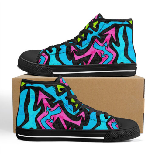 Grunge Graffiti High-Top Canvas Shoes