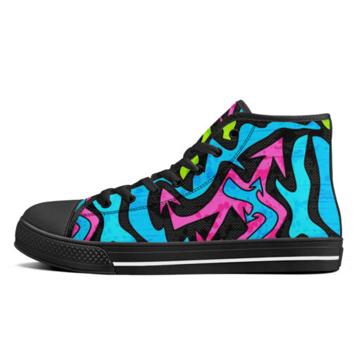 Grunge Graffiti High-Top Canvas Shoes - Image 4