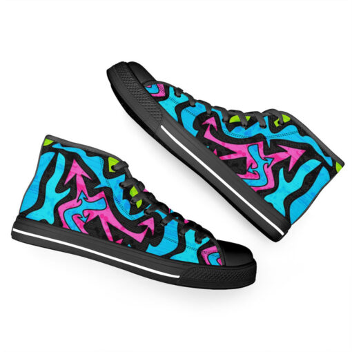 Grunge Graffiti High-Top Canvas Shoes - Image 6