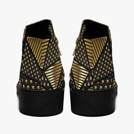 Gold Grunge Triangle Fashion Boots - Image 6