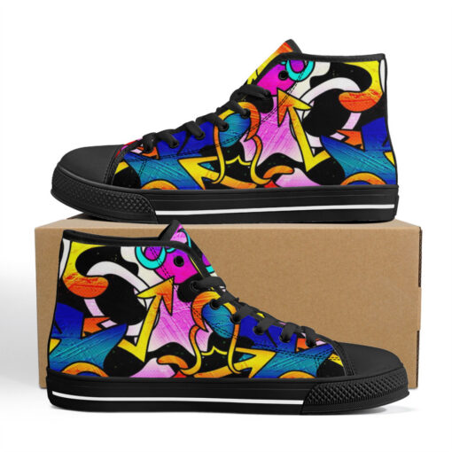 Graffiti Art High-Top Canvas Shoes