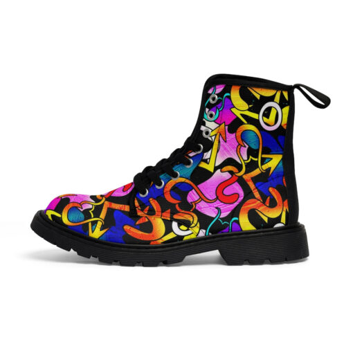 Graffiti Art Canvas Boots - Image 2