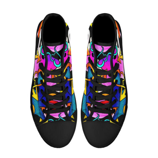 Graffiti Art High-Top Canvas Shoes - Image 3