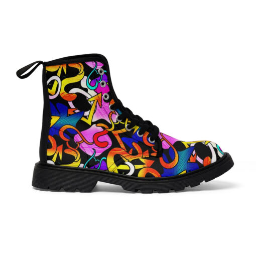 Graffiti Art Canvas Boots - Image 3