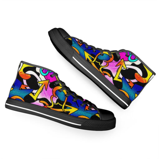 Graffiti Art High-Top Canvas Shoes - Image 6