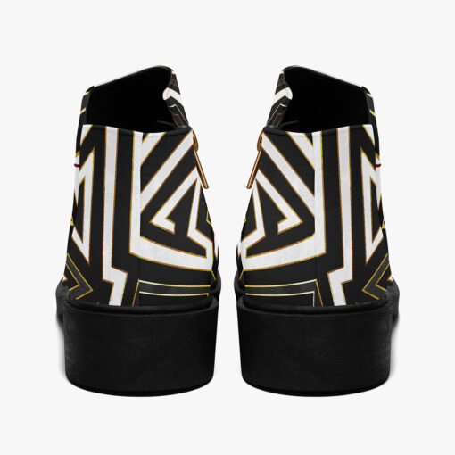 Retro Geometric Gold Frame Fashion Boots - Image 6