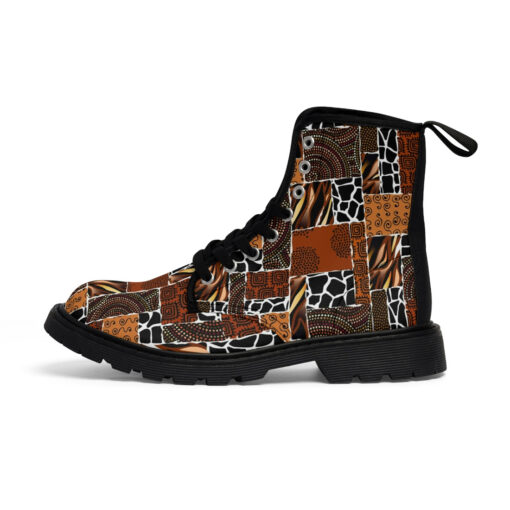 Ethnic African Boho Tribal Art Canvas Boots - Image 2