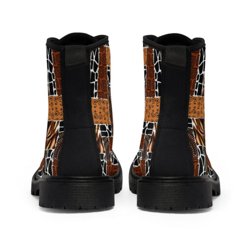 Ethnic African Boho Tribal Art Canvas Boots - Image 5