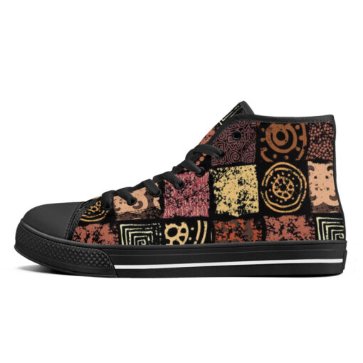 Ethnic Grunge Pattern High-Top Canvas Shoes - Image 4