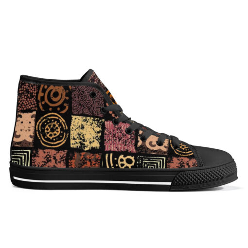 Ethnic Grunge Pattern High-Top Canvas Shoes - Image 5