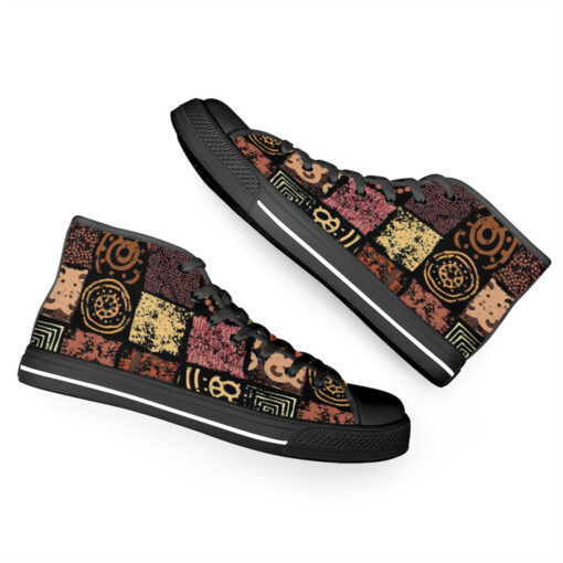 Ethnic Grunge Pattern High-Top Canvas Shoes - Image 6