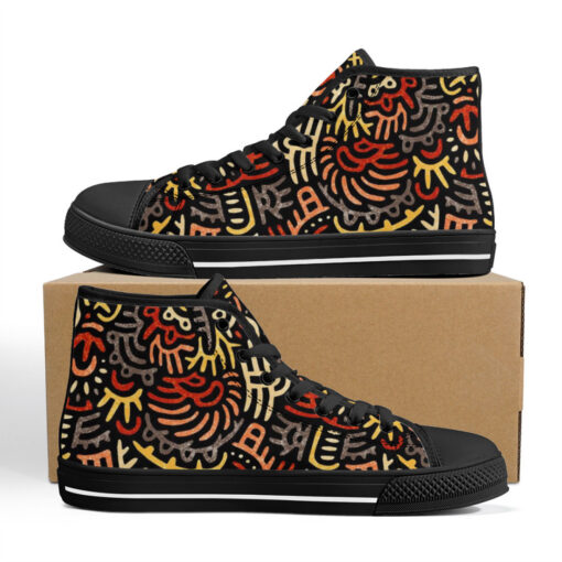 Ethnic African Tribal High-Top Shoes