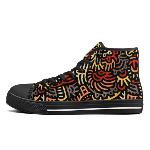 Ethnic African Tribal High-Top Shoes - Image 4