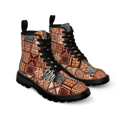 Ethnic Patchwork African Canvas Boots