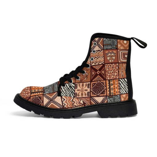 Ethnic Patchwork African Canvas Boots - Image 2