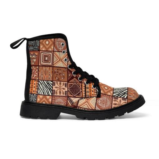 Ethnic Patchwork African Canvas Boots - Image 3