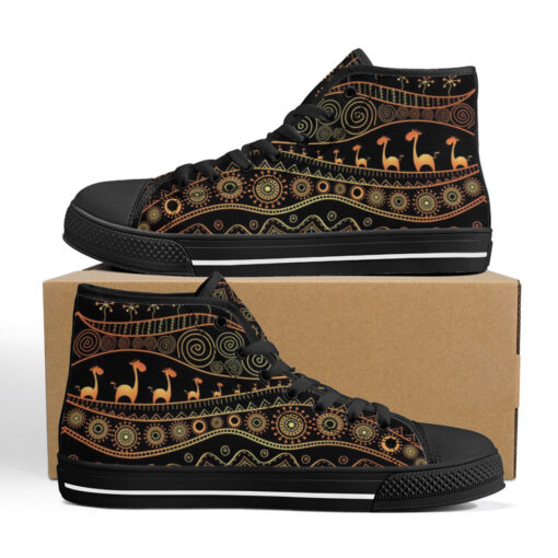 African Ethnic Tribal High-Top Canvas Shoes