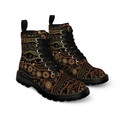 African Ethnic Tribal Canvas Boots