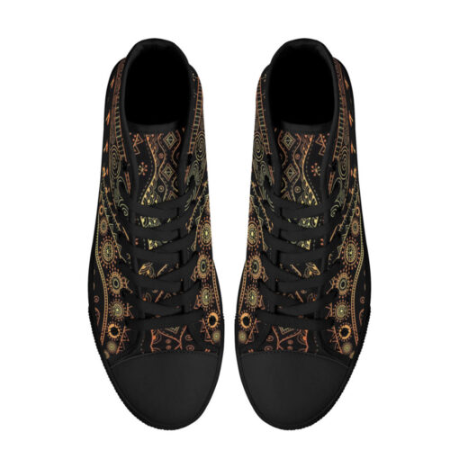 African Ethnic Tribal High-Top Canvas Shoes - Image 3