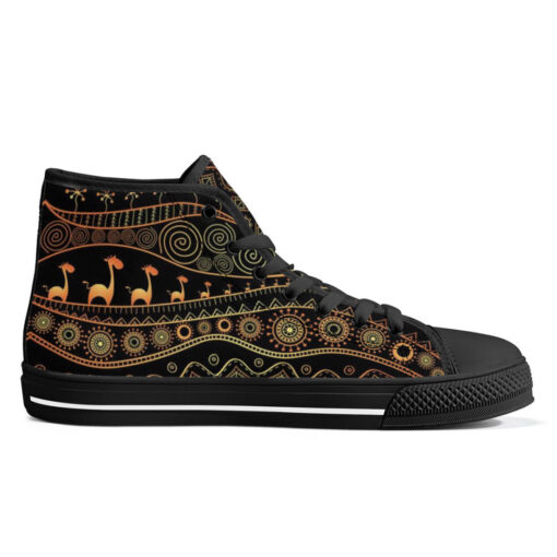 African Ethnic Tribal High-Top Canvas Shoes - Image 5