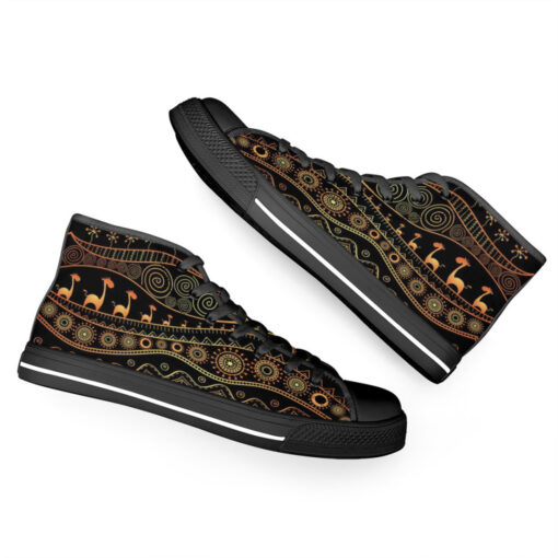 African Ethnic Tribal High-Top Canvas Shoes - Image 6