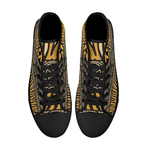 African Style High-Top Canvas Shoes - Image 3