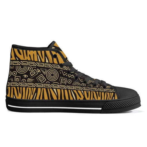 African Style High-Top Canvas Shoes - Image 5