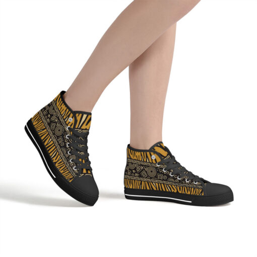 African Style High-Top Canvas Shoes - Image 7