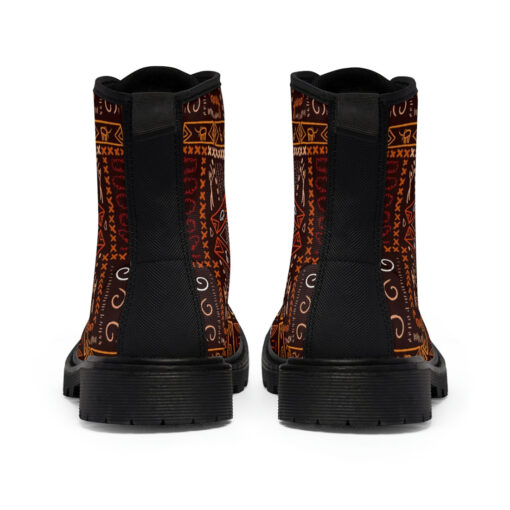 African Art Aboriginal Style Canvas Boots - Image 5