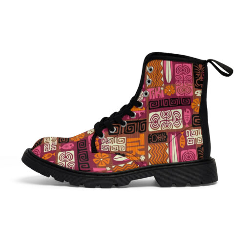 Exotic Tiki Scrapbook Canvas Boots - Image 2