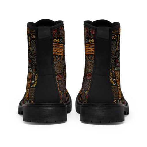 Ethnic Polynesian Ornament Canvas Boots - Image 5