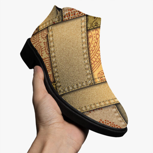 Patchwork Safari Style Fashion Boots - Image 3