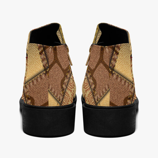 Patchwork Safari Style Fashion Boots - Image 6