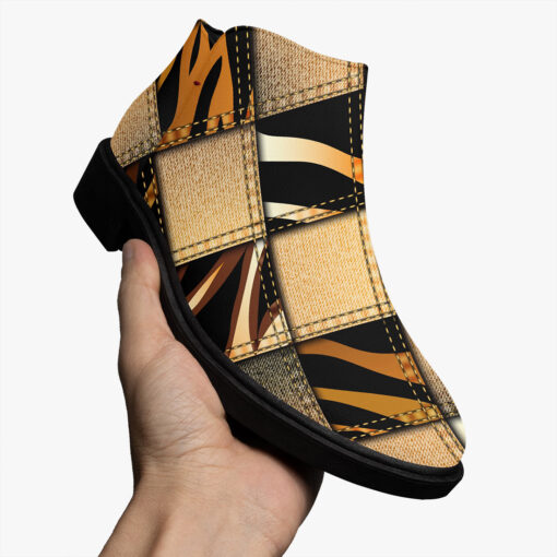 Patchwork Safari Style Fashion Boots - Image 3