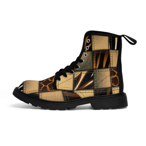 Patchwork Safari Canvas Boots - Image 2