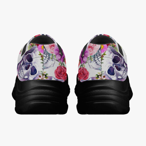 Watercolor Skulls Roses Running Shoes - Image 3