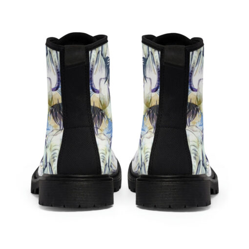 Elephants Exotic Tropical Leaves Canvas Boots - Image 5