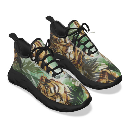 Tigers Exotic Tropical Leaves Sports Shoes - Image 5