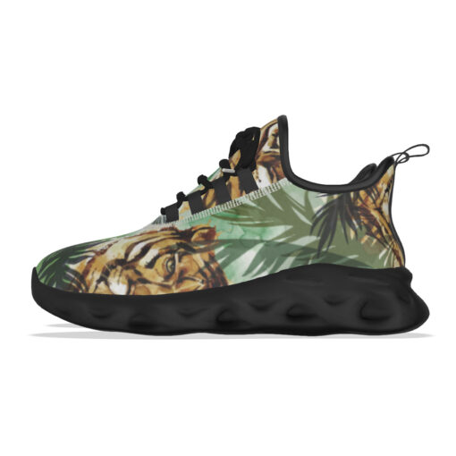 Tigers Exotic Tropical Leaves Sports Shoes - Image 7