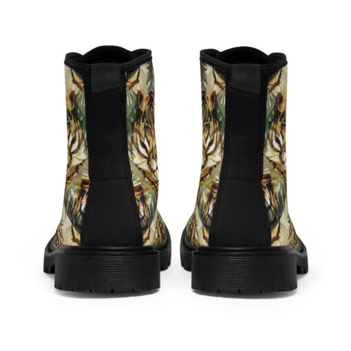 Tigers Exotic Tropical Leaves Canvas Boots - Image 5