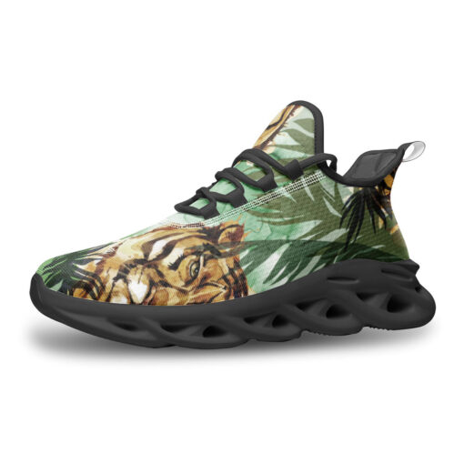 Tigers Exotic Tropical Leaves Sports Shoes