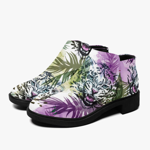 Leopards Exotic Tropical Leaves Fashion Boots - Image 5