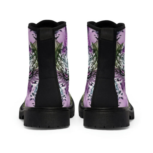 Leopards Exotic Tropical Leaves Canvas Boots - Image 5