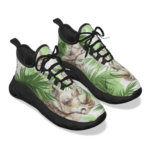 Rhinoceros Exotic Tropical Leaves Sports Shoes - Image 5