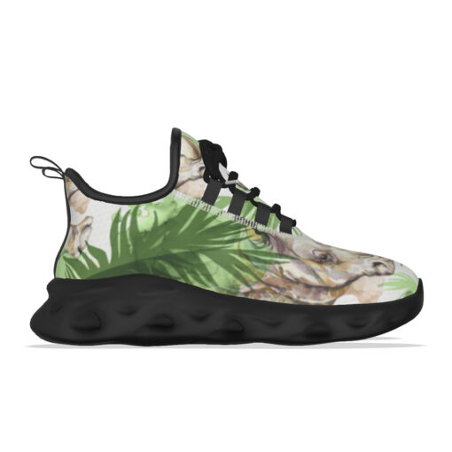 Rhinoceros Exotic Tropical Leaves Sports Shoes - Image 6